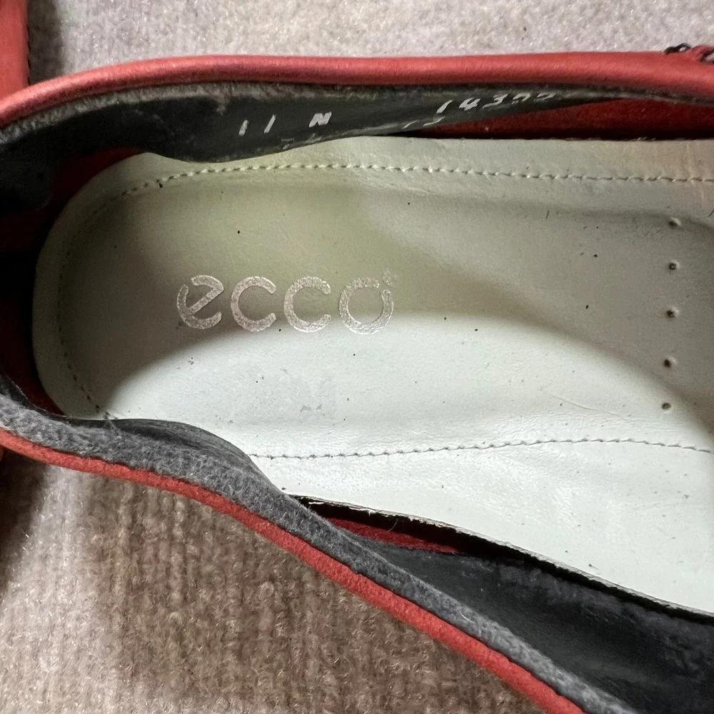 ECCO Women's 11 Red Suede Mary Jane Comfort Shoes Style 143551 Slip-On Flats‎